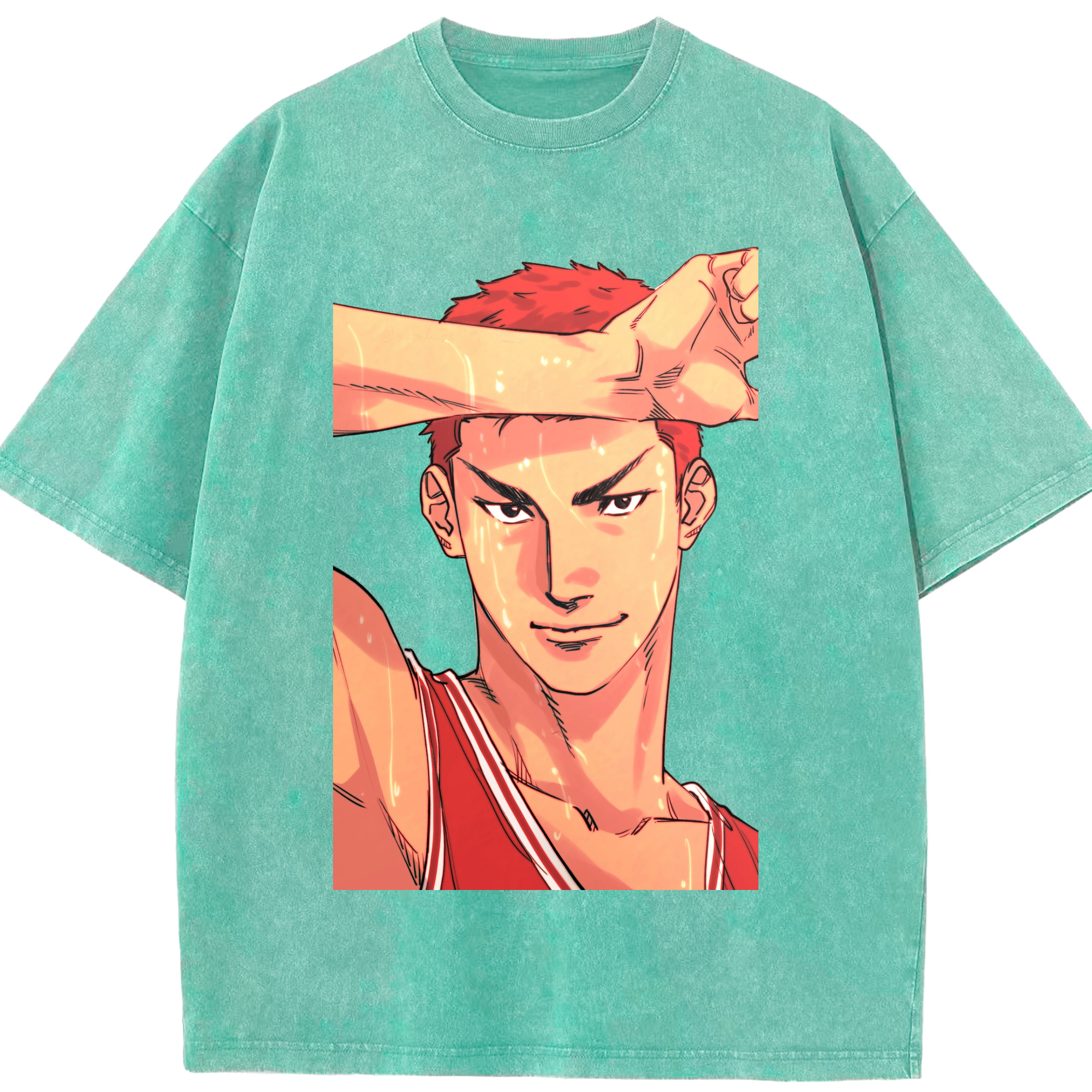 （画像用） SLAM DUNK／スラムダンク 綿100% ヴィンテージ風 半袖Tシャツ（フロントプリント）